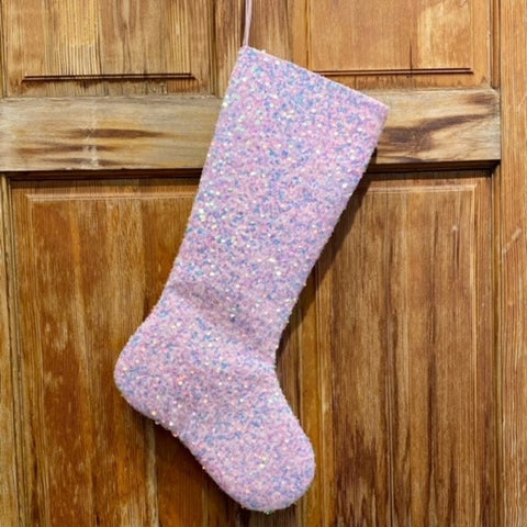 Pink Sequin Stocking