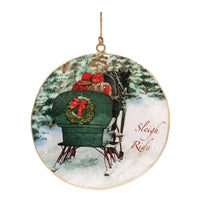 6" Sleigh Ride Disc Orn